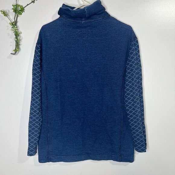Burton Denim Blue Jasper Sweater Cowl Neck Pullover Sweatshirt Tunic - Picture 11 of 11